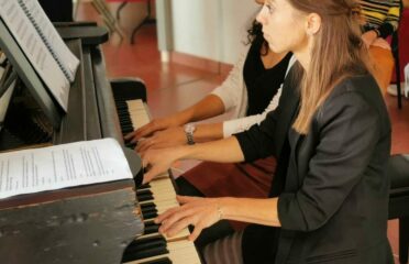 Les pianistes durant leur prestation